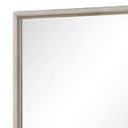 Miroir de commode, Verre biseauté, Bois massif Chêne Brun, 34x45