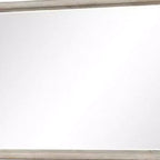 Miroir de commode, Verre biseauté, Bois massif Chêne Brun, 34x45