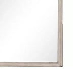 Miroir de commode, Verre biseauté, Bois massif Chêne Brun, 34x45