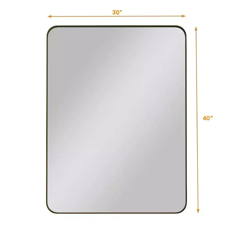 Miroir de salle de bain mural 30x40 pouces, miroir mural rectangulaire moderne pour salle de bain, chambre à coucher