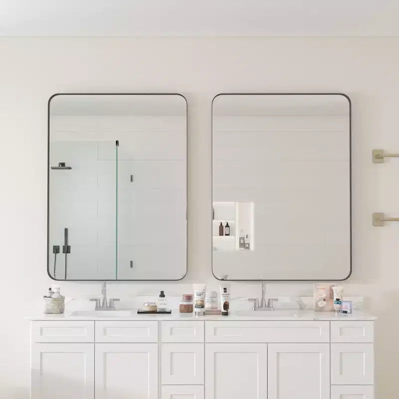 Miroir de salle de bain mural 30x40 pouces, miroir mural rectangulaire moderne pour salle de bain, chambre à coucher