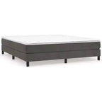 Cadre de lit Velours gris foncé, contreplaqué, bois composite King