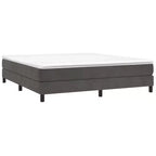 Cadre de lit Velours gris foncé, contreplaqué, bois composite King