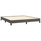 Cadre de lit Velours gris foncé, contreplaqué, bois composite King