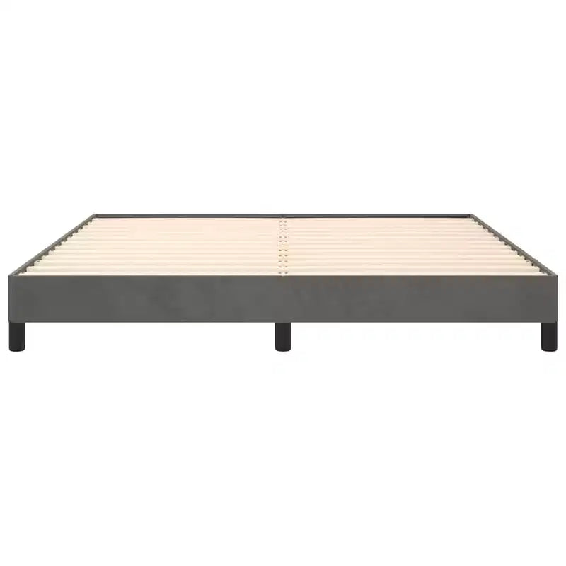 Cadre de lit Velours gris foncé, contreplaqué, bois composite King