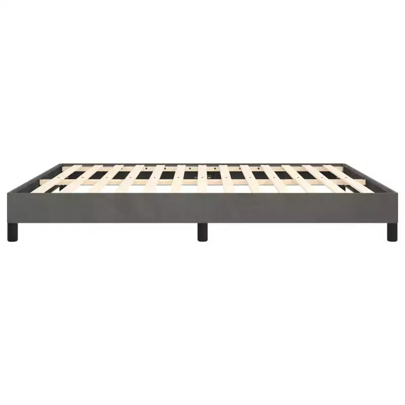 Cadre de lit Velours gris foncé, contreplaqué, bois composite King