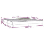 Cadre de lit Velours gris foncé, contreplaqué, bois composite King
