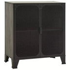 Meuble de rangement, classeur avec portes pour salon, en métal et bois d'ingénierie