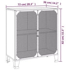 Meuble de rangement, classeur avec portes pour salon, en métal et bois d'ingénierie