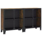 vidaXL Storage Cabinet File Cabinet with Doors for Living Room Metal and Engineered Wood