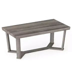 Table basse en bois d'hévéa massif avec piètement en croix, table d'appoint