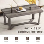 Table basse en bois d'hévéa massif avec piètement en croix, table d'appoint