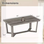 Table basse en bois d'hévéa massif avec piètement en croix, table d'appoint