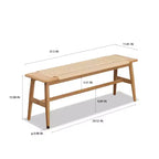 Banc de salle à manger en bois de chêne, bois durable avec assise tissée à la main, marron, taille unique, pour salle à manger, chambre à coucher, entrée ou salle de bain