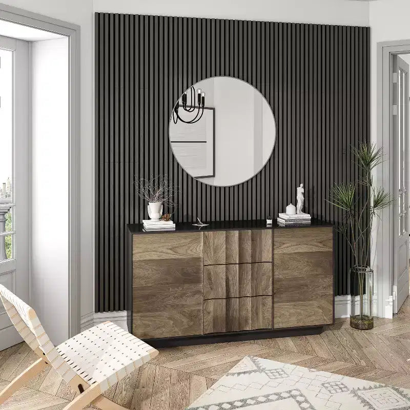 Panneau acoustique en bois naturel (60x60x1.7cm, lot de 4)