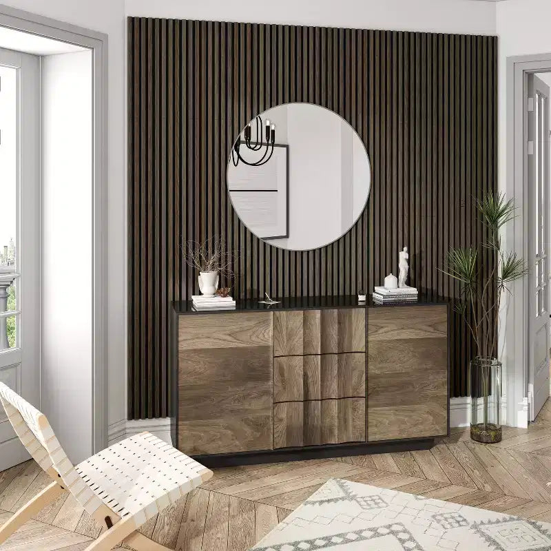 Panneau acoustique en bois naturel (60x60x1.7cm, lot de 4)