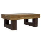 AndMakers 42.51 in. Rustic Brown Rectangle Wood Coffee Table