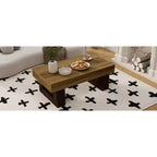 Table basse rectangulaire en bois brun rustique de 42,51 po