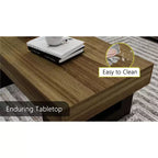 Table basse rectangulaire en bois brun rustique de 42,51 po