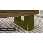 Table basse rectangulaire en bois brun rustique de 42,51 po