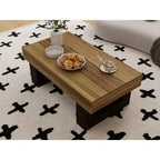 Table basse rectangulaire en bois brun rustique de 42,51 po