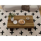 Table basse rectangulaire en bois brun rustique de 42,51 po