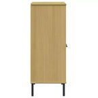 Bibliothèque armoire à pied métallique OSLO en bois massif