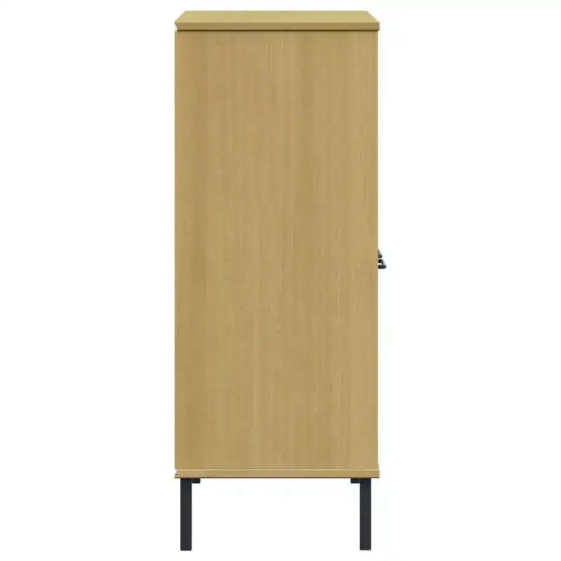 Bibliothèque armoire à pied métallique OSLO en bois massif